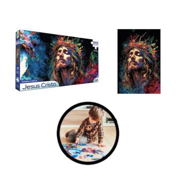 Imagem de Jogo Quebra Cabeça 1000 Peças Jesus Família Tabuleiros