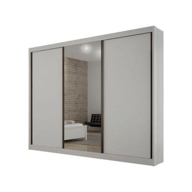 Imagem de Guarda Roupa San Marino Premium 3 Portas 4 Gavetas C/espelho Leifer Branco
