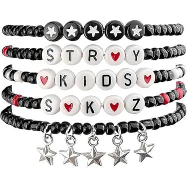 Imagem de GLOONITY Pulseiras Stray-Kids, pulseiras da amizade inspiradas na SKZ, produtos de crianças perdidas como presentes ideais de Natal, aniversário, shows e celebrações especiais para fãs (STAY)