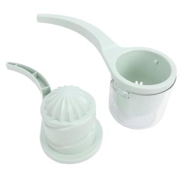 Imagem de GLOGLOW Espremedor Manual de Frutas e Vegetais, Espremedor Manual de Material PP para Romãs Limão e Laranja, Prensa Rotativa Compacta para Cozinha, Acampamento, Viagens, Utensílios de Cozinha (Verde)
