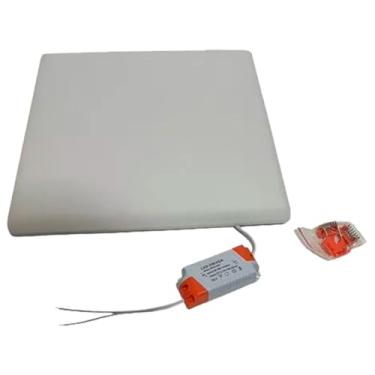 Imagem de Painel Plafon de LED 38W Quadrado de Embutir, Borda Infinita, Branco, Plástico, 1 Lâmpada, Iluminação Unidirecional para Teto