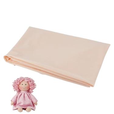 Imagem de INFUNLY Tecido de pele para confecção de bonecas, 150 x 100 cm, tecido de tom de pele de boneca, bege, tecido de pelúcia, feito de bonecas, tecidos macios para costura, roupas, bolsas, fantoches