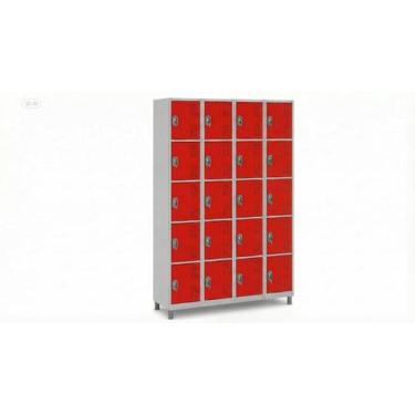 Imagem de Armário 20 Portas Pequenas Aço Uso Profissional COR:VERMELHO - W3, VER