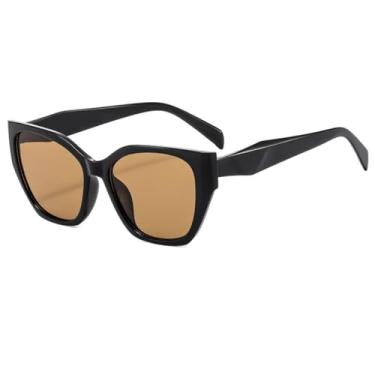 Imagem de Óculos de Sol Fashion Masculino Feminino Gradiente UV400 Popular (Preto-Marrom)