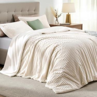 Imagem de Quataly Conjunto de edredom Queen fofo com 3 peças – edredom macio e felpudo, tamanho Queen para inverno, 1 edredom alternativo de luxo com 2 fronhas