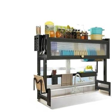 Imagem de Escorredor De Louça Suspenso Organizador Louça(E 2 andares 1 portas 85cm)