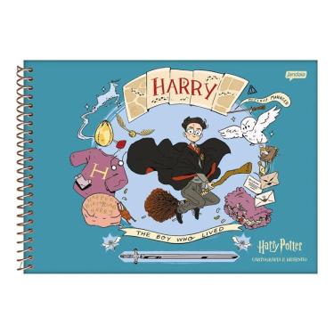 Imagem de Caderno Espiral Cartografia E Desenho 96 Folhas Harry Potter Jandaia Estampa 1