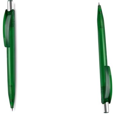 Imagem de Caneta plástica esferográfica retrátil escrita em azul rdfdtyft (Kit 2 verde)