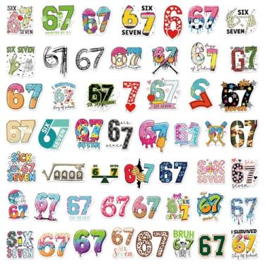 Imagem de Autocolantes De Números | 50 Folhas Impermeáveis Autoadesivas 67 Etiquetas - Autocolantes Para Garrafas,Para Garrafas De Vinho, Copos, Embalagem, Aniversário, Natal, Negócios, Porta Da Casa