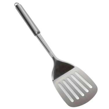 Imagem de Utensílios de cozinha de aço inoxidável, pá de peixe de aço inoxidável, adequada para panquecas de ovo, hambúrgueres, bife, bacon, utensílios de cozinha, espátula flexível com alça ergonômica
