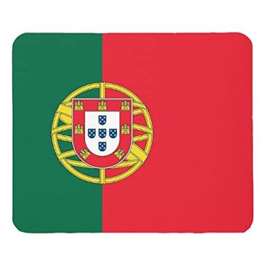 Imagem de Mouse Pad com bandeira de Portugal tapete de mouse de computador acessórios de mesa 24 cm x 20 cm cor: bandeira de Portugal