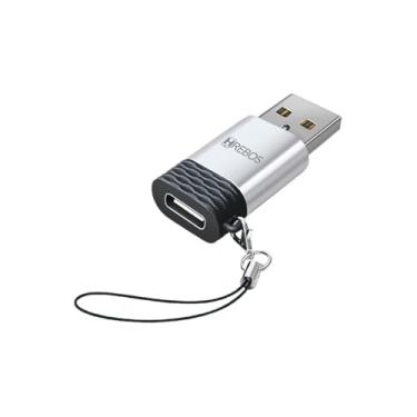 Imagem de Adaptador Hrebos USB (macho) para Tipo-C (fêmea) OTG AD-209