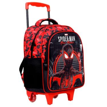 Imagem de Mochila para Meninos Spider Man Miles Morales 14` Reforçada Resistente com Alça de Costas - Miles Morales 2 - Xeryus