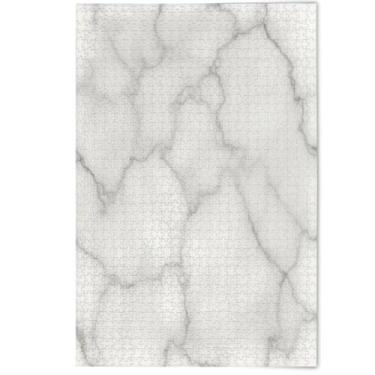 Imagem de Quebra-cabeça cinza com textura de mármore 1000 peças para pintura de animais adultos, quebra-cabeças criativos para adultos, presentes para jogo de elefante branco, 1000 peças, 75 x 50 cm