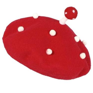 Imagem de Chapéu de boina de cogumelo fofo para meninas, boina francesa, pintor, boné chique
