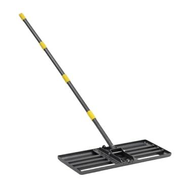 Imagem de Ｂｅｓｇａ Ancinho nivelador de gramado com ampla área de cobertura e base espessa. Ferramenta para nivelar gramados, ancinho de jardim para pátios e campos de, L