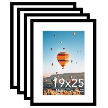 Imagem de JCJMY Porta-retrato 48 x 63 cm com 40 x 56 cm, conjunto de 4 unidades, 40 x 56 cm com tapete ou 48 x 63 cm sem tapete, moldura grande para pôster 48 x 65 cm com acrílico, pacote com 4, preto