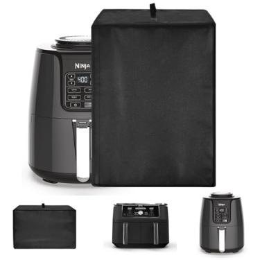 Imagem de Capa de fritadeira a ar para Ninja AF101, nylon de camada tripla + PVC + folha de calor capa de proteção contra poeira de ajuste personalizado com Instant Vortex Plus 6QT XL e Chefman 4QT Air Fryers