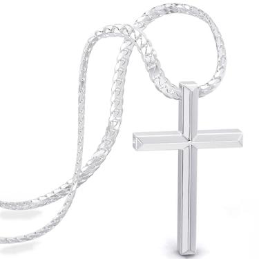 Imagem de SERASAR Colar premium masculino [Leal] | Aço cirúrgico 316L à prova d'água | Corrente blindada estável | Fecho seguro | Três cores | Inclui caixa de joias, 50cm, aço inoxidável, No Gemstone