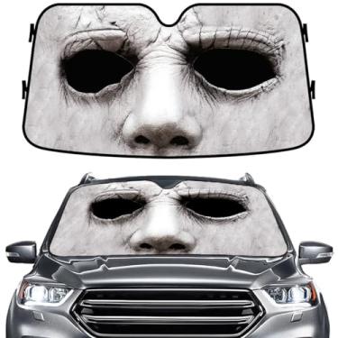 Imagem de GENANY Para-brisa para carro SUV caminhão, para-sol, para-brisa, persianas para janelas frontais, blocos protetores UV, decoração de carro