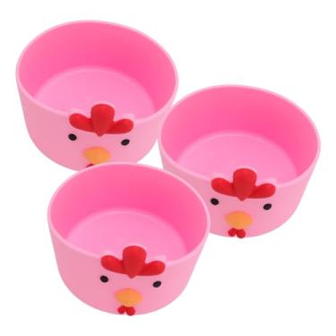 Imagem de Fabater Capa Inferior Antiderrapante de Manga de Copo de Frango de Desenho Animado de Silicone para Garrafas e Copos, Conjunto de 3, Bota de Silicone Protetora Antiderrapante Portátil para Crianças,