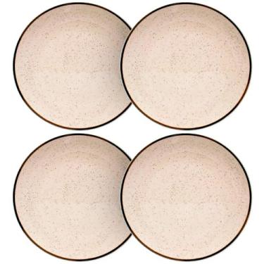 Imagem de Jogo de Pratos Raso de Porcelana Brisa 26cm 4 peças - Oxford