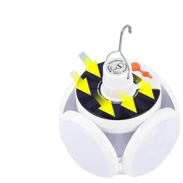 Imagem de Iluminaria De Emergencia Recarregável Camping Lâmpada Portátil Com Gancho De Suspensão Solar Pesca luz MT197 (9)(Monocromático)