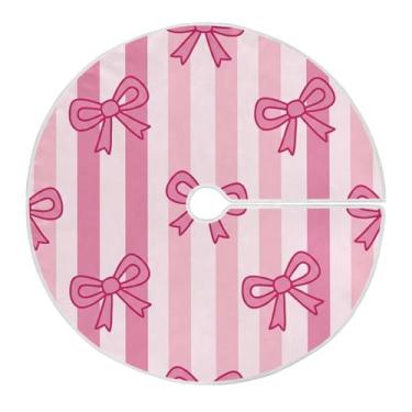 Imagem de Blueangle Saia de árvore com laço de fita de dia dos namorados de 90 cm - decoração de árvore de feriado de poliéster macio resistente a rugas (463)