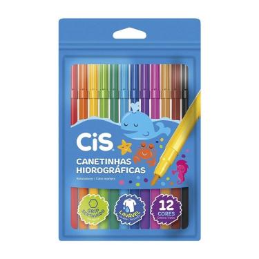 Imagem de Caneta Hidrocor Cis - 10 Embalagens com 12 Cores