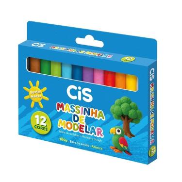 Imagem de Massa de Modelar Cis 180g - 10 Embalagens com 12 Cores