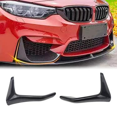 Imagem de ZZDSNJ 2 peças de fibra de carbono estilo para-choque dianteiro para bmw f80 m3 f82 f83 m4 2014-2020 bmw f80 m3 f82