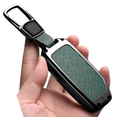 Imagem de Capa para chave de carro em couro de liga de zinco Capa para chave compatível com Kia GT Line/Forte/Seltos/K3/K5/Sportage/Ceed/Soul/Smart Pao/Ace Kaiku/E/Pao Capa para chave(Green-1)