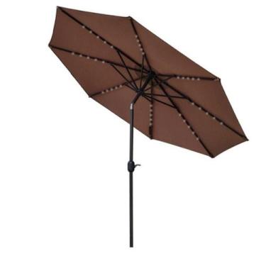 Imagem de Ombrelone Central Aruba Rivatti 243 cm em Alumínio com Iluminação LED 