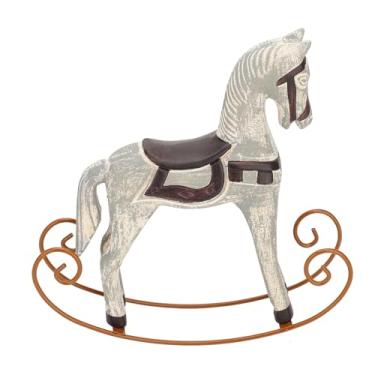 Imagem de Asixxsix Enfeite de Cavalo de Baloiço, Peça Decorativa Vintage, Enfeite de Cavalo de Baloiço para Pendurar, de Resina de de Baloiço para Árvore de Natal e Janelas