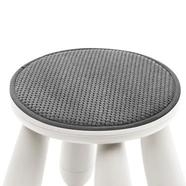 Imagem de Almofadas de assento redondas de 11,8 polegadas, cadeira circular com fecho elástico, estilo minimalista circular para crianças, adultos, banqueta de bar, decoração de jantar em casa, ao ar livre