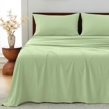 Imagem de GOKOTTA Conjunto de lençóis California King com 4 peças, bolso profundo de 25,4 a 40,6 cm, alças elásticas antiderrapantes nos cantos, poliéster de microfibra – ultramacio, hotel luxuoso, respirável