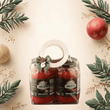 Imagem de Chorando com Cebola, Kit Natalino 2 Molhos Gourmet Putanesca e Tomate Rústico