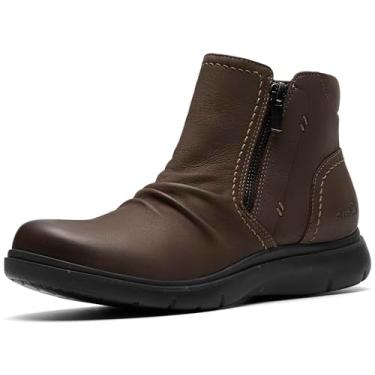 Imagem de Clarks Bota feminina de cano curto Certina Ruby, Couro cinza escuro, 39