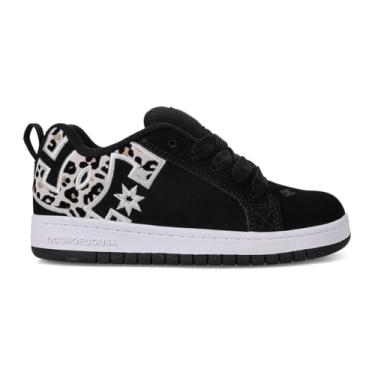 Imagem de DC Shoes Tênis feminino Court Graffik, Preto/leopardo, 34