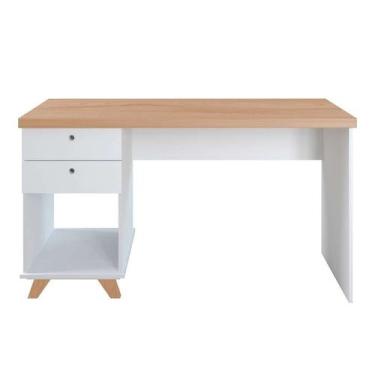 Imagem de Escrivaninha Sky 2 GV Olmo e Branca - Artany, Olmo e Branco