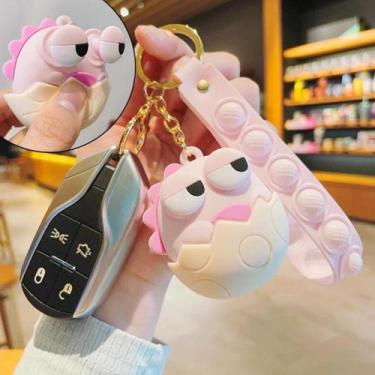 Imagem de Chaveiro Dinossauro Pintinho Amarelo Bichinhos Fofo - Squishy Pop It A