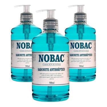 Imagem de Kit Sabonete Antisséptico Nobac Triclosan 500ml 03 Unidades