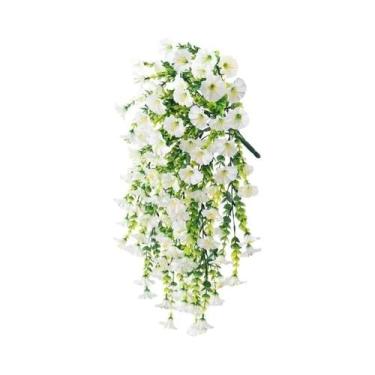 Imagem de Guirlanda De Glória Da Manhã Artificial Resistente a UV, Flores Falsas