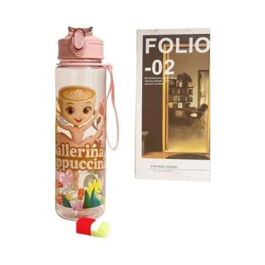 Imagem de Garrafa De Água Italiana Cartoon Brainrot 750ML Para Esportes Ao Ar Li
