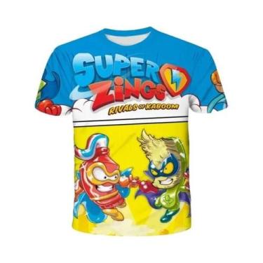 Imagem de Camiseta Infantil De Manga Curta Com Estampa De Anime Super Zings, Est