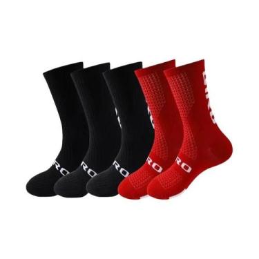 Imagem de Meias De Ciclismo Masculinas De Compressão Até O Joelho, 5 Pares, Para