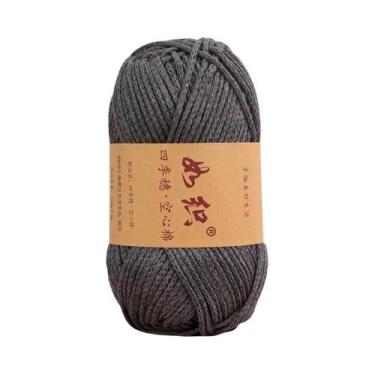 Imagem de Fio De Crochê E Tricô 100g 85M 65% Algodão Linha De Lã Artesanal Para 