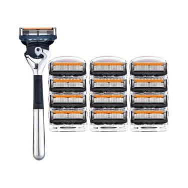 Imagem de Aparelho De Barbear Manual Masculino De 5 Camadas Com Lâmina Substituí