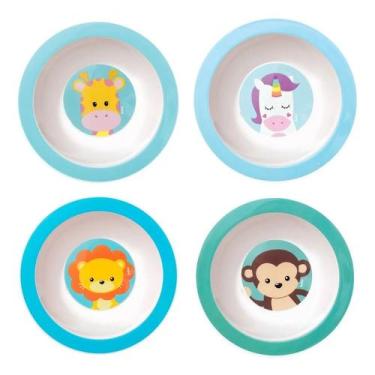 Imagem de Prato Fundo Infantil Bowl Animal Fun Plástico livre BPA Buba - Ideal p