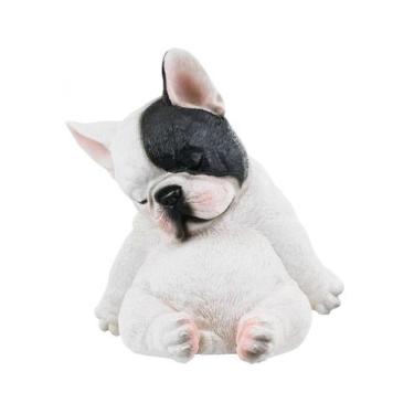 Imagem de Cachorro Pug ou Bulldog Francês Dormindo 12cm Animais Resina - Taimes,